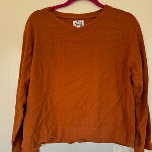 Me & Arrow Linen Top - Orange - Size Large